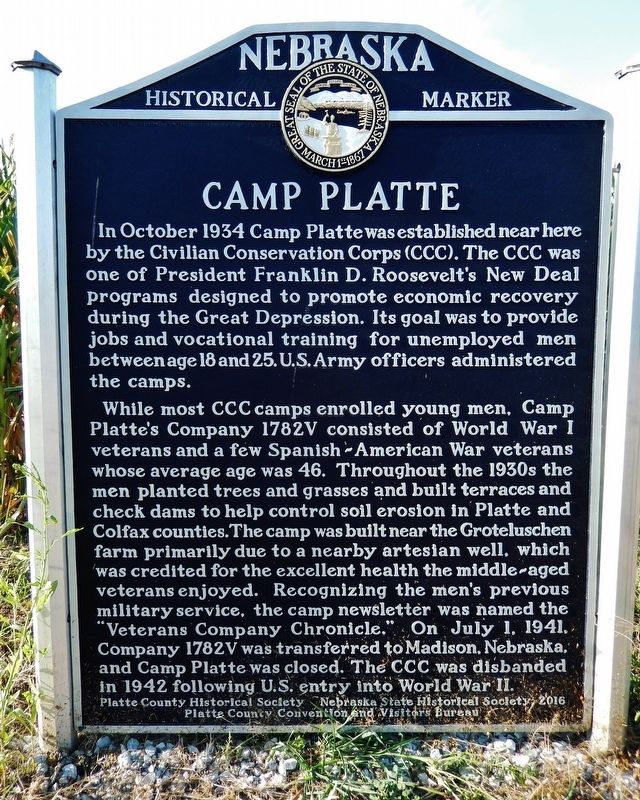 Camp Platte Marker image. Click for full size.