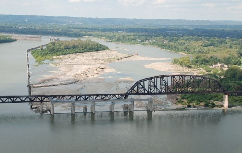 Aerial view of the Falls of the Ohio. Click for full size. Aerial view of the Falls of the Ohio image. Click for full size.