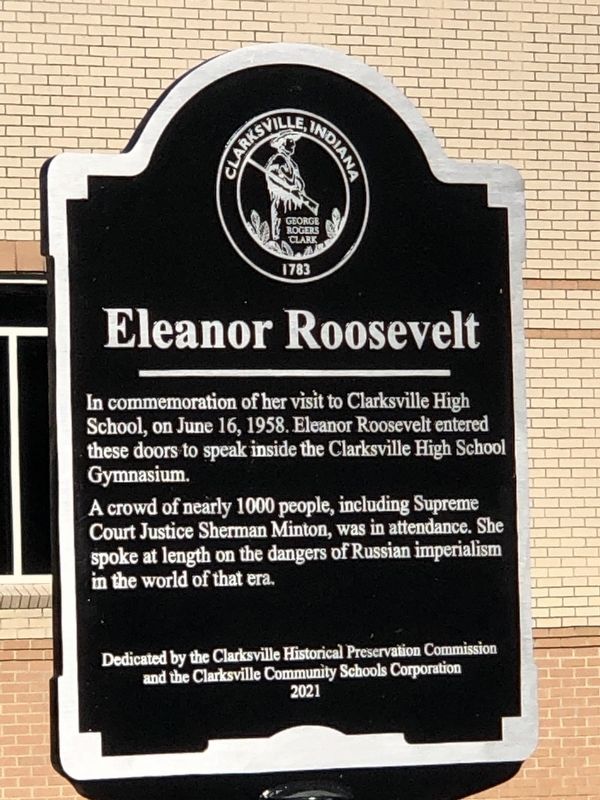 Eleanor Roosevelt Marker (side A) image. Click for full size.