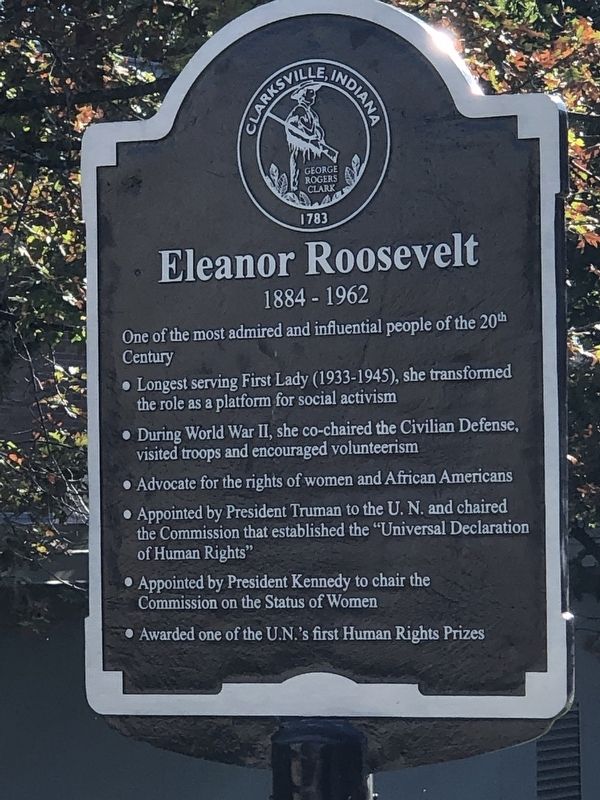 Eleanor Roosevelt Marker (side B) image. Click for full size.