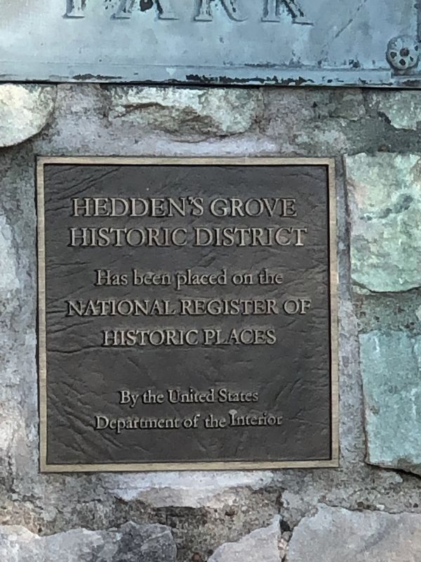 Hedden's Grove Historic District Marker image. Click for full size.