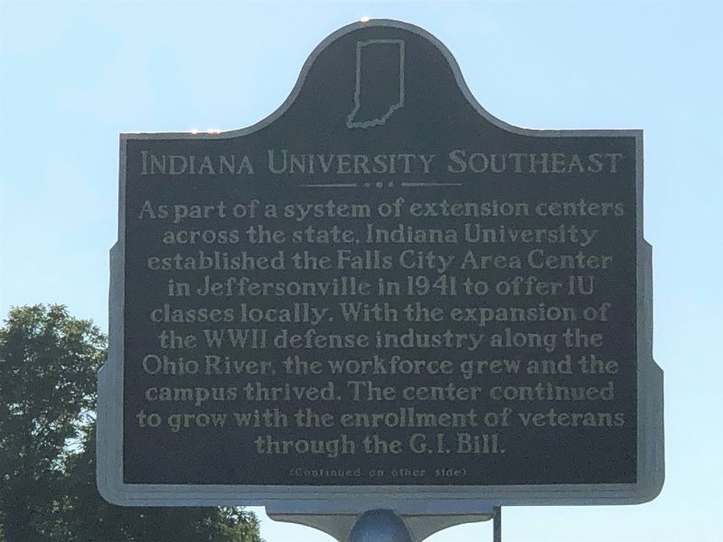 Indiana University Southeast Marker (side A) image. Click for full size.