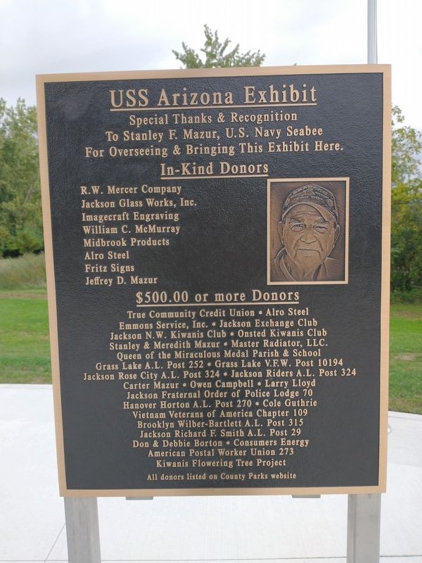 USS Arizona Battleship BB-39 Marker. Click for full size. USS Arizona Battleship BB-39 Marker image. Click for full size.