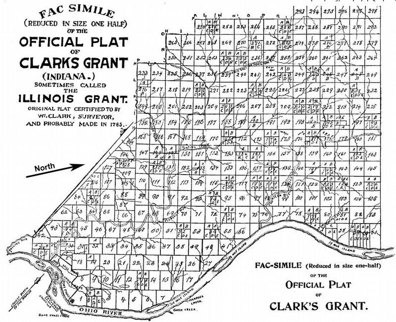 Replica plat map of Clark's Grant image. Click for full size.