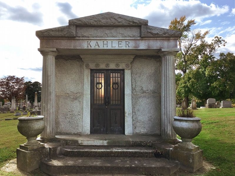 Kahler family vault, Fairview Cemetery image. Click for full size.