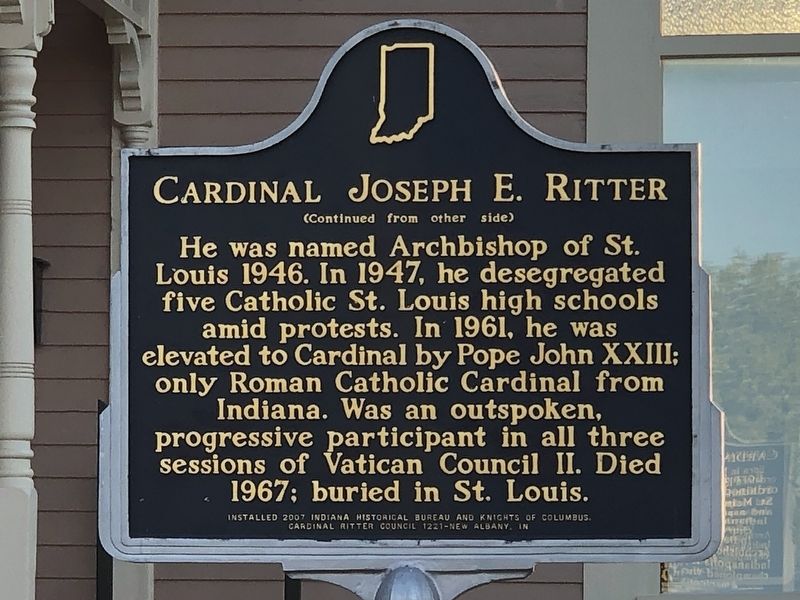 Cardinal Joseph E. Ritter Marker (side B) image. Click for full size.