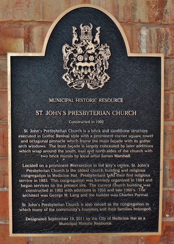 St. John's Presbyterian Church Marker image. Click for full size.