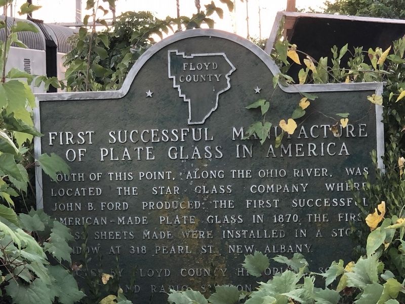 First Successful Manufacture of Plate Glass in America Marker image. Click for full size.