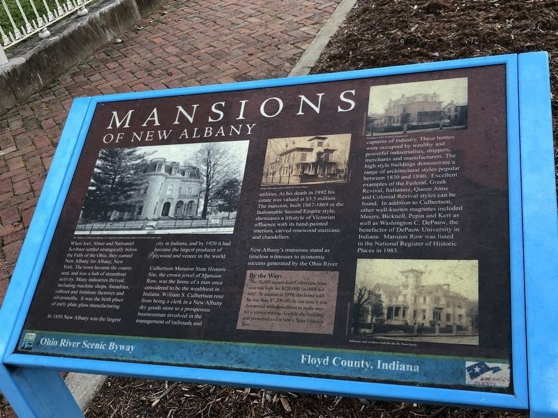 Mansions of New Albany Marker image. Click for full size.