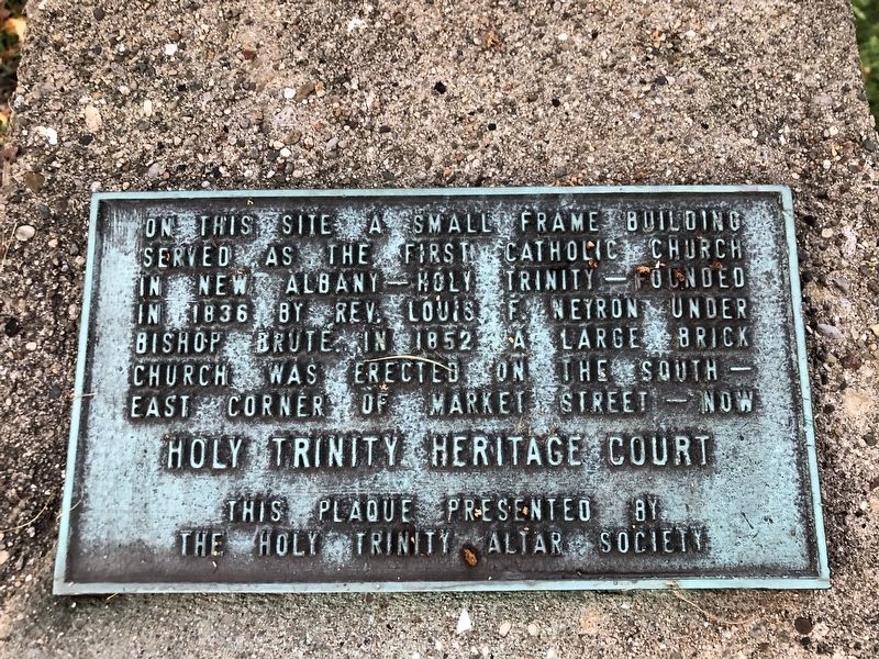 First Catholic Church in New Albany Marker. Click for full size. First Catholic Church in New Albany Marker image. Click for full size.