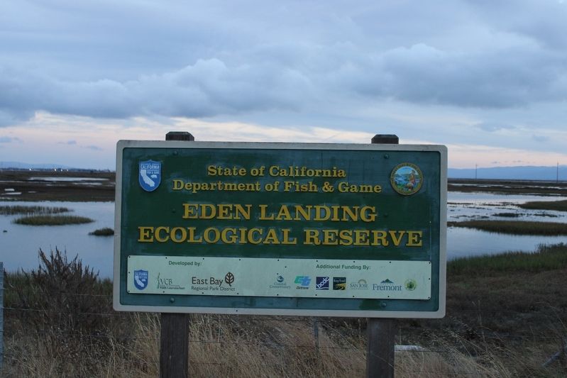 Eden Landing Ecological Reserve Sign image. Click for full size.