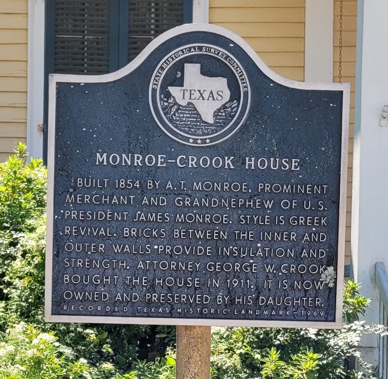 Monroe-Crook House Marker image. Click for full size.