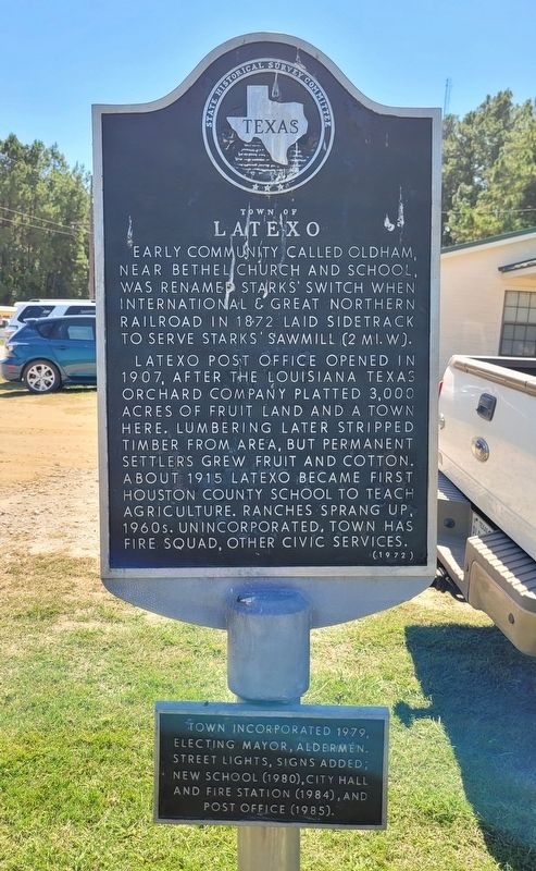 Town of Latexo Marker image. Click for full size.