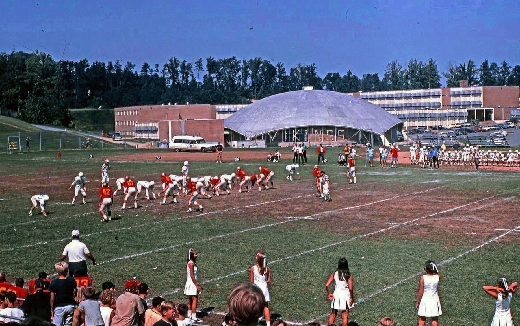 View of the Dome and High School from the Football Field Stands in the Late 1960s image. Click for full size.
