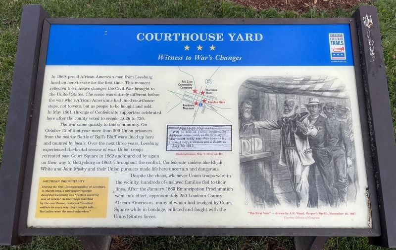 Courthouse Yard Marker image. Click for full size.