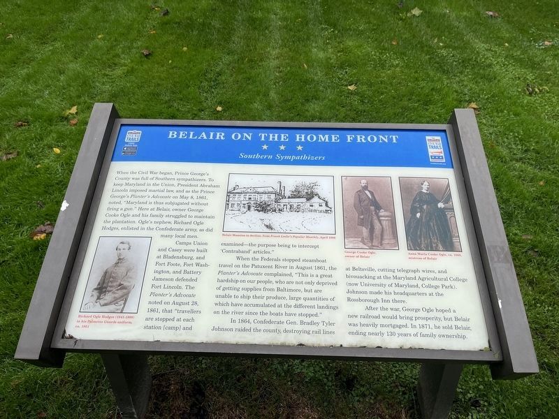 Belair on the Home Front Marker image. Click for full size.