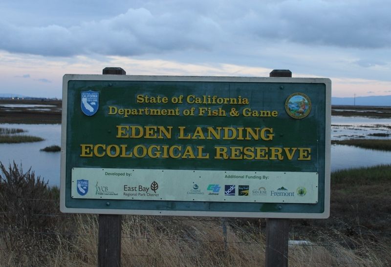 Eden Landing Ecological Preserve Sign image. Click for full size.