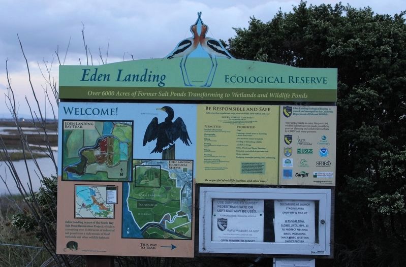 Eden Landing Ecological Preserve Sign image. Click for full size.