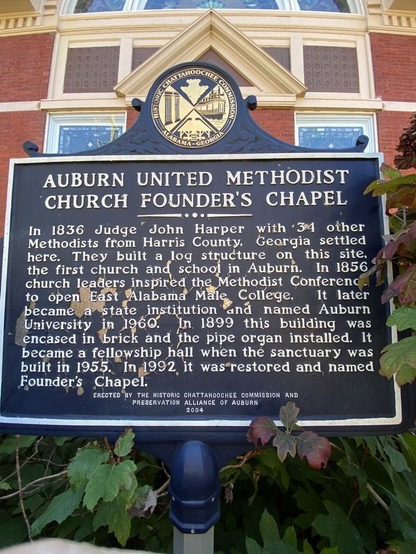 Auburn United Methodist Church Founder's Chapel Marker image. Click for full size.