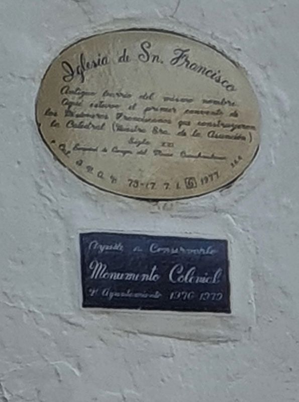Church of San Francisco Marker. Click for full size. Church of San Francisco Marker image. Click for full size.