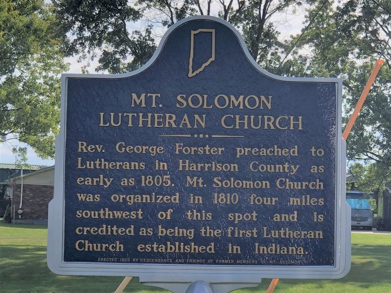 Mt. Solomon Lutheran Church Marker image. Click for full size.