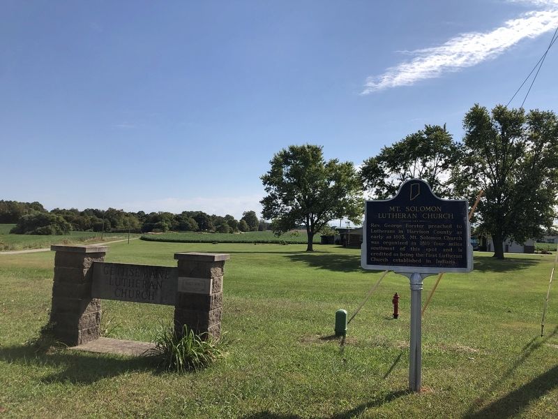 Mt. Solomon Lutheran Church Marker image. Click for full size.