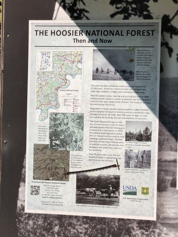 The Hoosier National Forest Marker image. Click for full size.
