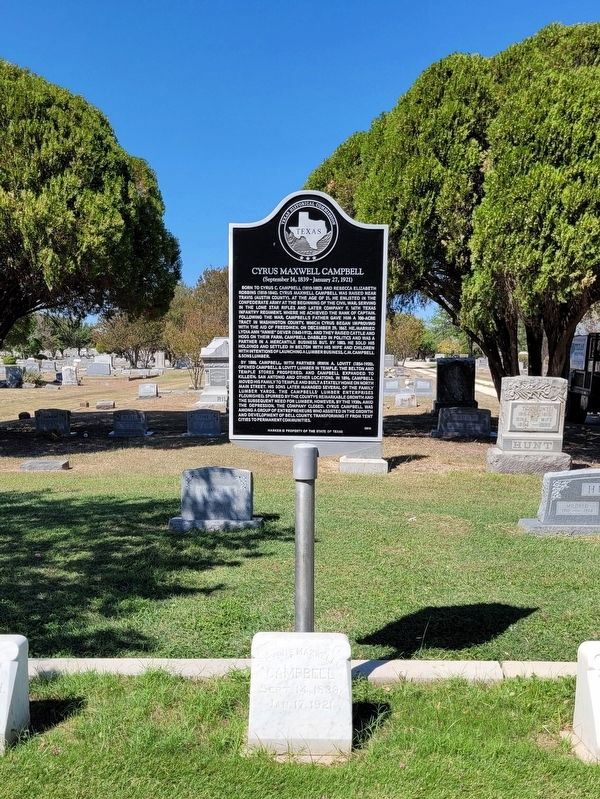 Cyrus Maxwell Campbell Marker and Gravestone image. Click for full size.