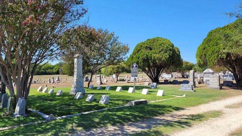 The view of the Cyrus Maxwell Campbell Marker in the Campbell family section of the cemetery image. Click for full size.