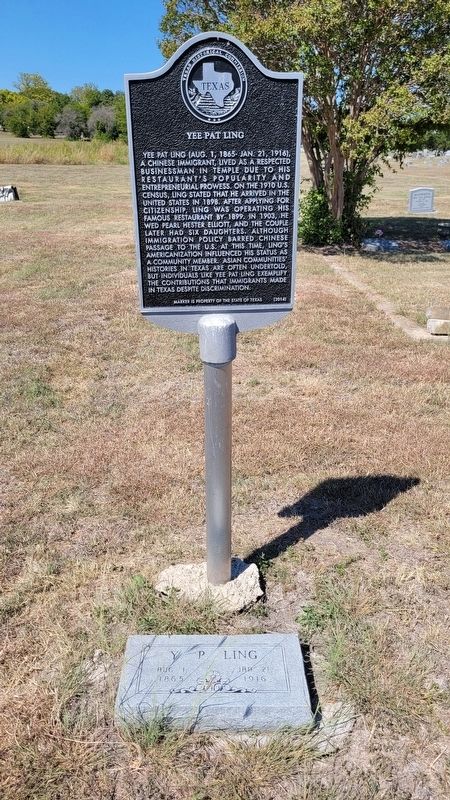 Yee Pat Ling Marker and Gravestone image. Click for full size.