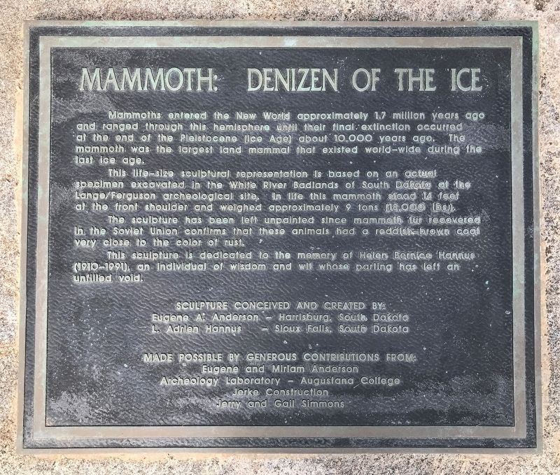 Mammoth: Denizen of the Ice Marker image. Click for full size.