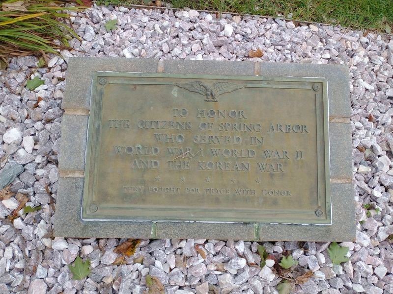 Spring Arbor World War II Memorial image. Click for full size.