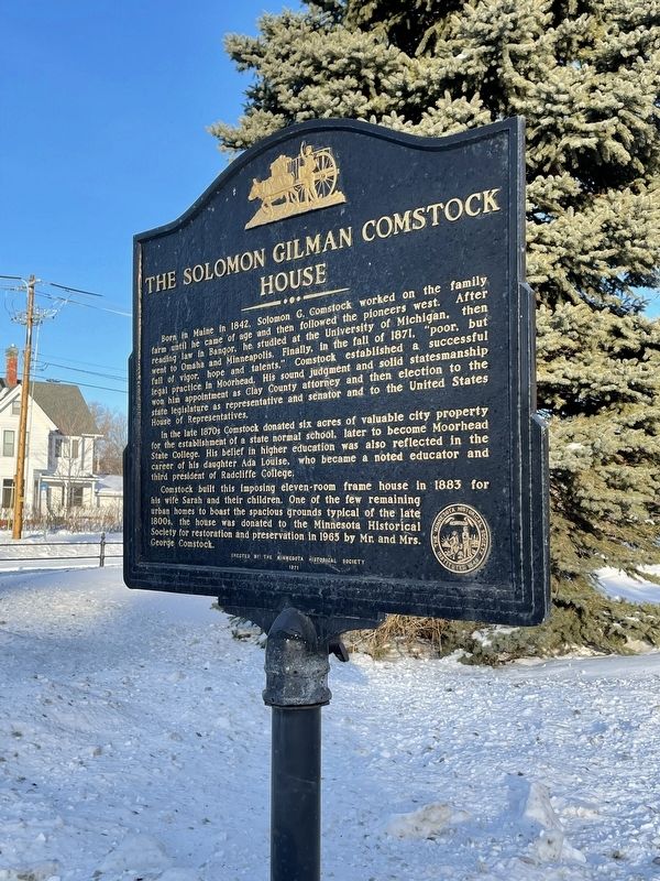 The Solomon Gilman Comstock House Marker image. Click for full size.