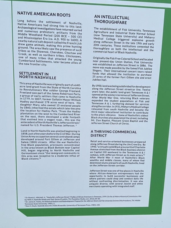 Jefferson Street's Rich History Marker. Click for full size. Jefferson Street's Rich History Marker image. Click for full size.