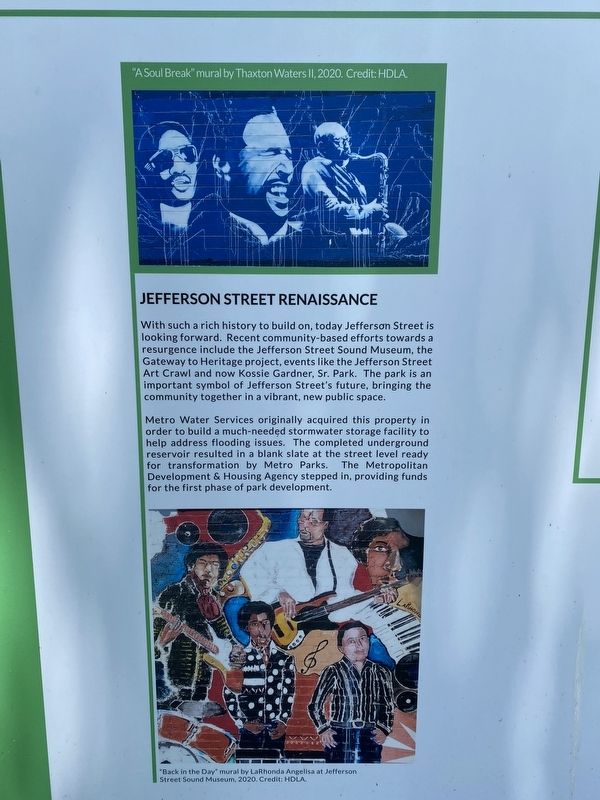 Jefferson Street's Rich History Marker. Click for full size. Jefferson Street's Rich History Marker image. Click for full size.