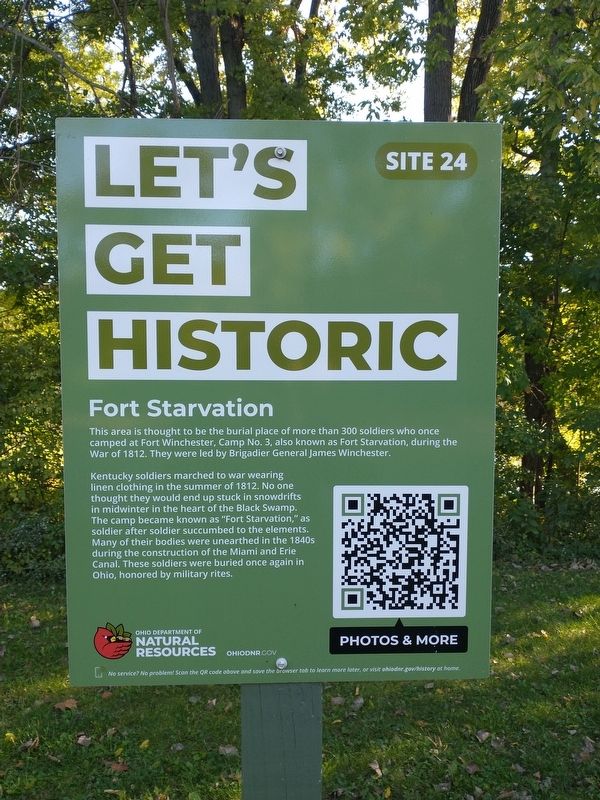 Fort Starvation Marker image. Click for full size.