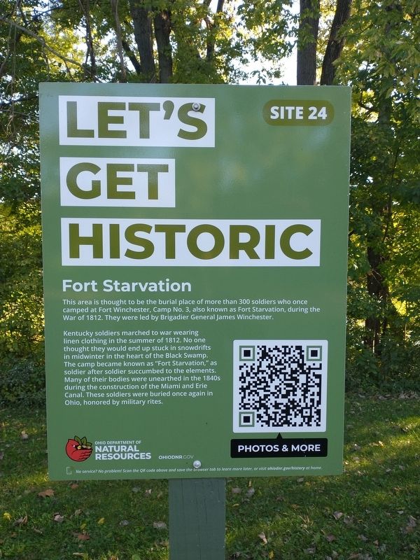 Fort Starvation Marker. Click for full size. Fort Starvation Marker image. Click for full size.