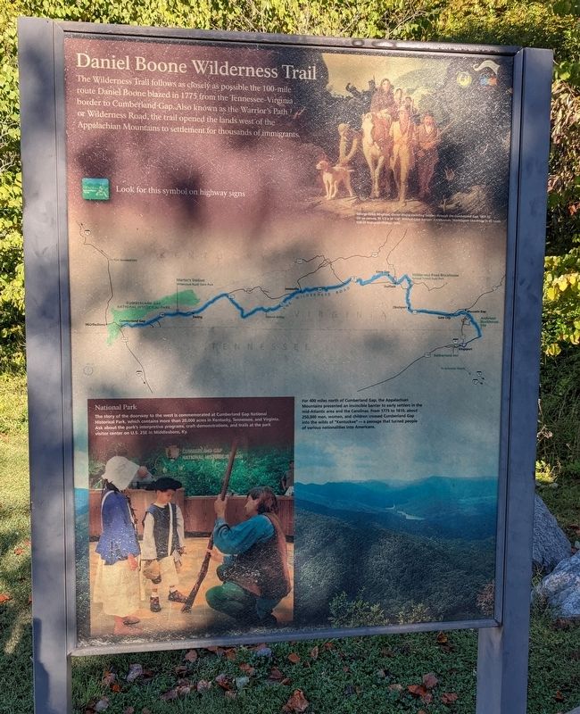 Daniel Boone Wilderness Trail Marker image. Click for full size.