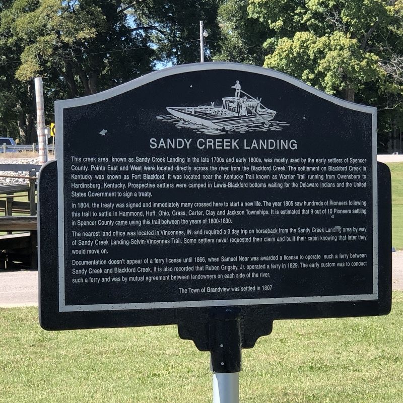 Sandy Creek Landing Marker Side image. Click for full size.