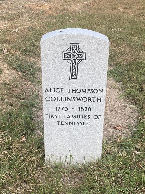 Alice Thompson Collinsworth gravesite image. Click for full size.