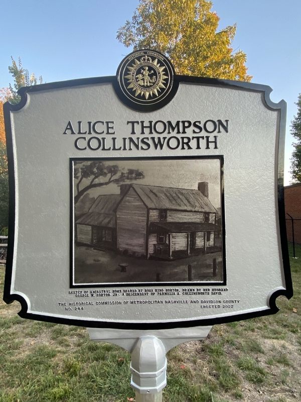 Alice Thompson Collinsworth Marker image. Click for full size.
