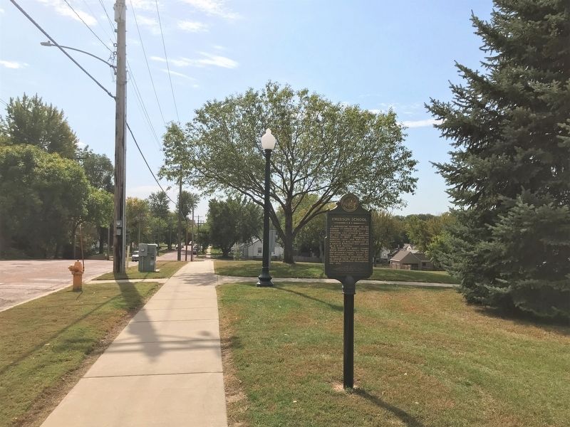 Emerson School Marker, from the north image. Click for full size.