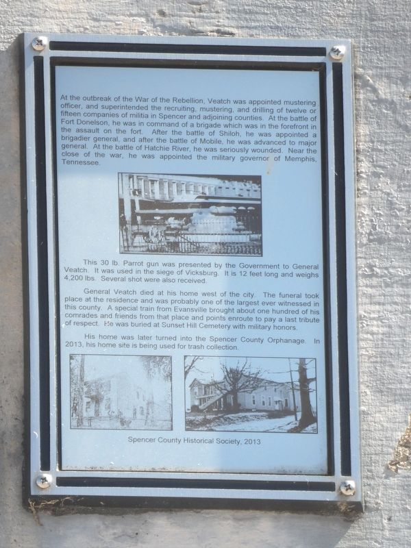 General James C. Veatch Marker (second plaque) image. Click for full size.