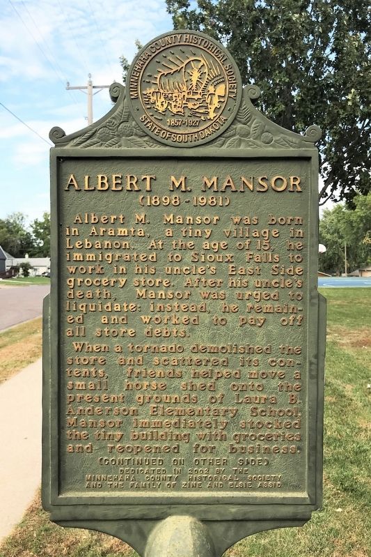 Albert M. Mansor Marker image. Click for full size.
