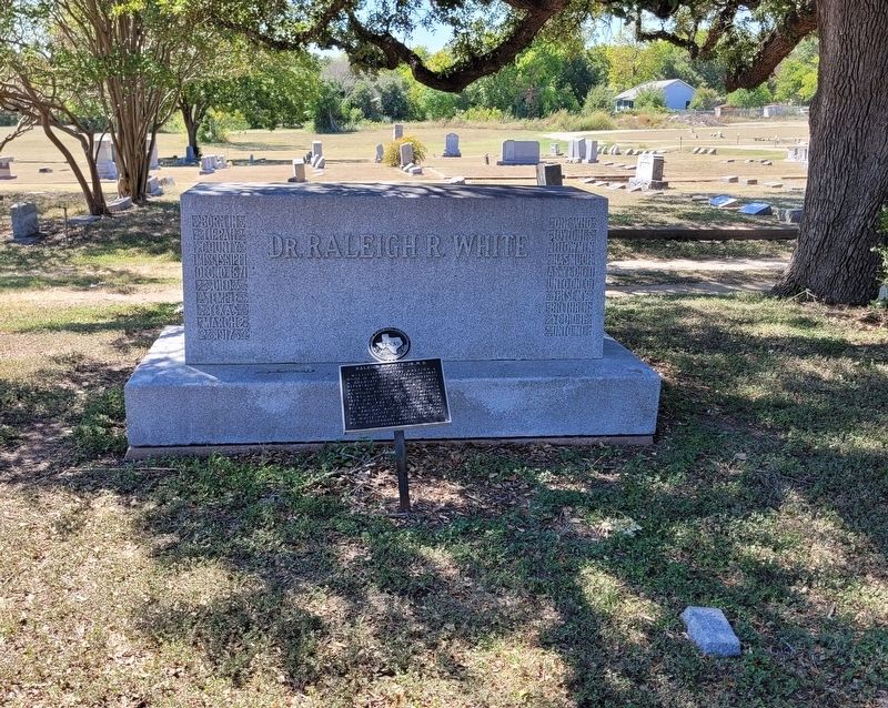The Raleigh R. White, Jr., M.D. Marker and Gravestone image. Click for full size.