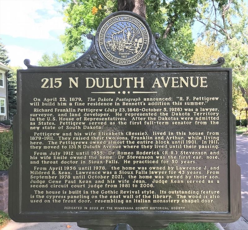 215 N Duluth Avenue Marker image. Click for full size.