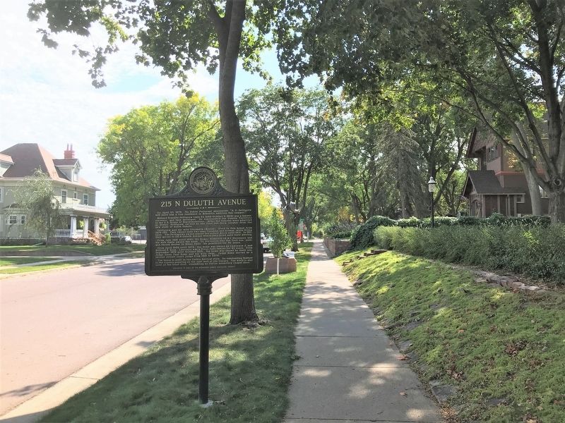 215 N Duluth Avenue Marker, from the north image. Click for full size.
