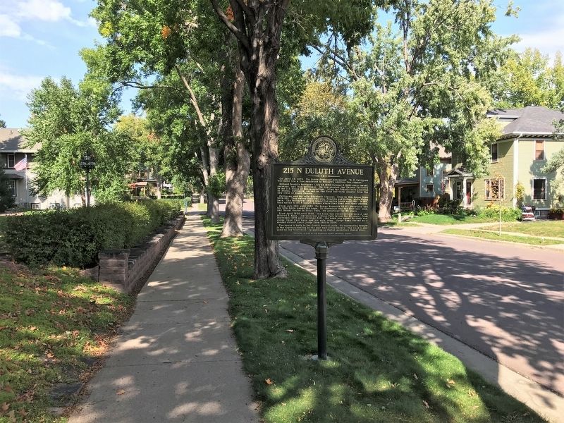 215 N Duluth Avenue Marker, from the south image. Click for full size.