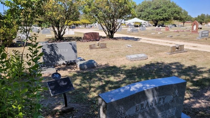 The view of the Claudia Potter, M.D. Marker in the cemetery image. Click for full size.