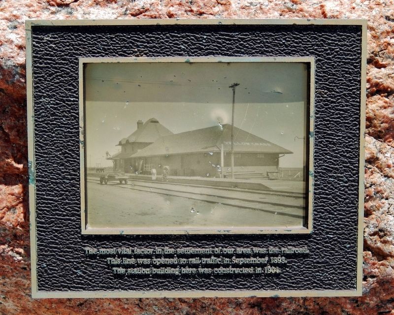 Yellow Grass Railroad Station Marker image. Click for full size.
